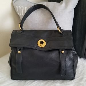 Authentic Yves Saint Laurent Muse satchel handbag black